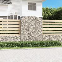 Schanskorf gewelfd 150x50x180/200 cm gegalvaniseerd ijzer - thumbnail