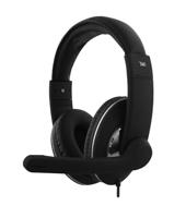 T'nB - Bedrade microfoonhoofdtelefoon, USB-A-aansluiting, Omnidirectionele microfoon, ideaal voor telewerken en videoconferenties - Zwart - thumbnail