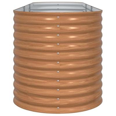 Verhoogde plantenbak Bruin 320 x 80 x 81 cm Staal