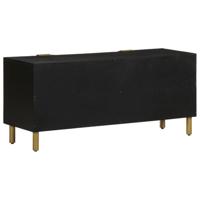 tv-meubel 105x33x46 cm bewerkt hout zwart - thumbnail