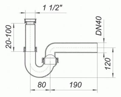 Meister DALLMER Dallmer Sifon Met Kogelkop 1 1/2X40 - DALL010216 Meister DALLMER Dallmer Sifon Met Kogelkop 1 1/2X40 - DALL010216