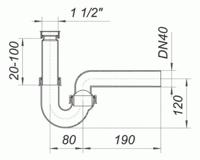Meister DALLMER Dallmer Sifon Met Kogelkop 1 1/2X40 - DALL010216 - thumbnail