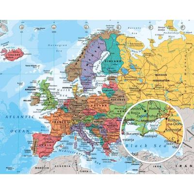 European Map 2014 Poster 50x40cm