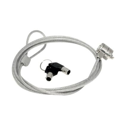 mobilis Veiligheidskabel Basic Security Lock Key - staal - levering met 2 sleutels - lengte: 1,8 m - diameter: 3,5 mm - grijs