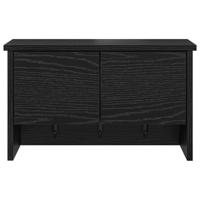 Wandgemonteerde kapstok met plank Zwart eiken 50 x 20 x 30 cm - thumbnail