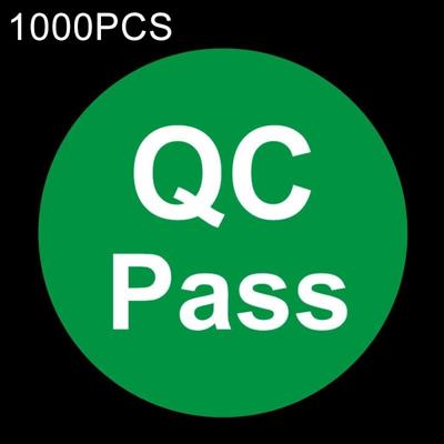 1000 stuks ronde vorm QC Pass Sticker QC Pass Label (groen)