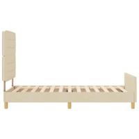 Bedframe met hoofdeinde Crème 90 x 200 cm Stof - thumbnail