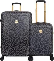 MŌSZ Lauren Dames kofferset - 55 / 76 cm-Nero Leopard - thumbnail