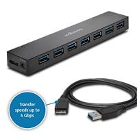 Kensington UH7000C USB 3.2 Gen 1 (3.1 Gen 1) Micro-B 5000 Mbit/s Zwart - thumbnail