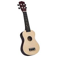 Ukuleleset met tas voor kinderen sopraan 23'' lichthoutkleurig - thumbnail