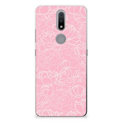 Nokia 2.4 | TPU Case | White Flowers