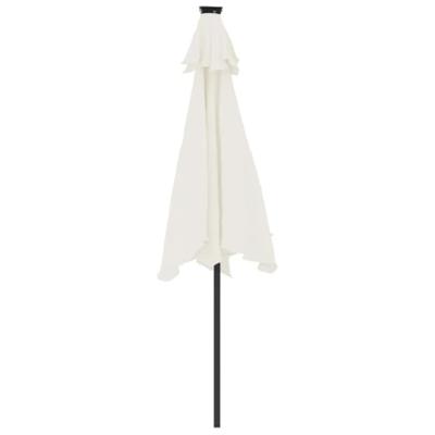 VidaXL Parasol met stalen paal 225x225x212 cm wit