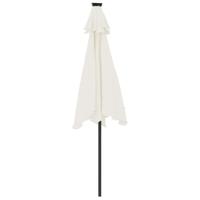 VidaXL Parasol met stalen paal 225x225x212 cm wit - thumbnail