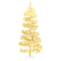 VidaXL Kunstkerstboom met verlichting en standaard 180 cm pvc wit - thumbnail