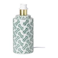 Lampvoet keramiek - wit/groen - ø12x22 cm - thumbnail