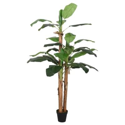 VidaXL Kunstplant bananenboom 18 bladeren 150 cm groen