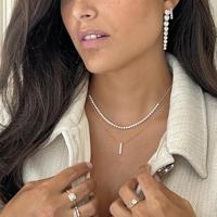 Dames hanger 24KAE 32475S Zilverkleurig - thumbnail