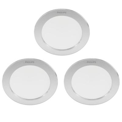 Philips Set van 3 inbouwspotsDiamond Ø 9,5cm metaalgrijs - 77809500
