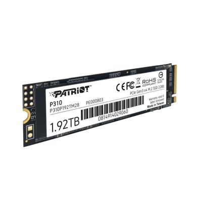 Patriot p310p192tm28p310 p310 ssd, 1920 gb, m.2 2280, retail, 2100/ 1800 mb/s, 280k/ 250k iops