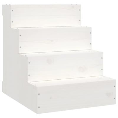 VidaXL Huisdierentrap 40x49x47 cm massief grenenhout wit VidaXL Huisdierentrap 40x49x47 cm massief grenenhout wit