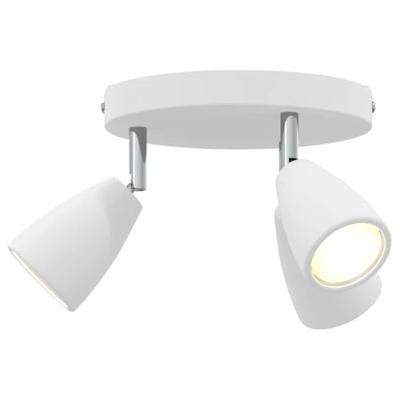 VidaXL Plafondspot met schijnwerpers wit 19 x 19 x 14,5 cm metaal