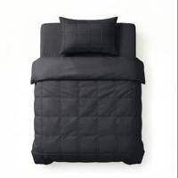 Sleeptime Check Pintuck Zwart 140 x 200/220 cm - thumbnail