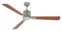CasaFan ECO NEO III 132 BN-NB/KI WiFi Flügel Nussbaum/Kirsche Plafondventilator 27 W (Ø x h) 132 cm x 360 mm Chroom (geborsteld) Met afstandsbediening, Timer, - thumbnail