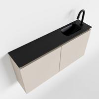 MONDIAZ TURE 100cm toiletmeubel linen. EDEN wastafel urban rechts 1 kraangat - thumbnail