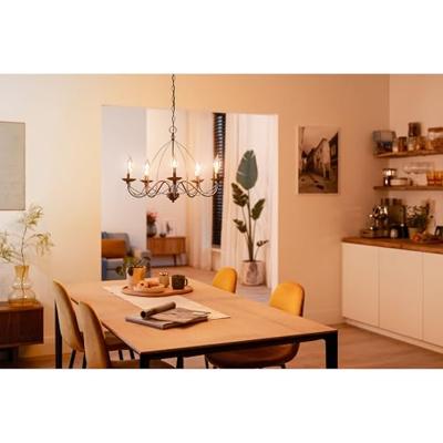 PHILIPS - LED Lamp E14 - MASTER LED E14 Gebogen-Tip Kaars Filament Helder 3.4W 470lm - 922-927 Dim to Warm 2200K-2700K - Beste Kleurweergave - Dimbaar | Vervangt 40W