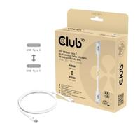 club3D USB-C-kabel USB 4.0 USB-C stekker 1.20 m Wit CAC-1572 - thumbnail
