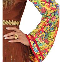 Peace and Love rind goud - thumbnail