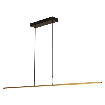 Masterlight Zwarte hanglampReal 2 160cm met goud - 2777-GL-P-DW