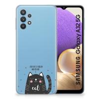 Samsung Galaxy A32 5G Telefoonhoesje met Naam Cat Good Day - thumbnail