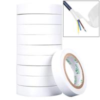 10 stuks 16mm waterdichte PVC isolatie tarra elektriciens elektrische Tape(White) - thumbnail