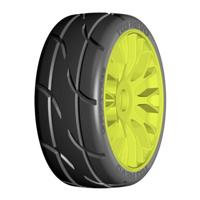 GRP GT-T03 Revo - XB2 ExtraSoft - Mounted On New Flex Yellow Wheel - 1 Pair - thumbnail
