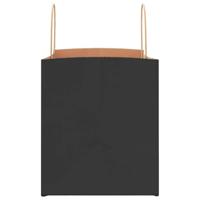 VidaXL Papieren zakken 250 st met hengsels 32x22x24 cm zwart - thumbnail