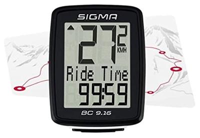 Sigma BC 9,16 ATS Kilometerteller 9 functies - Zwart Sigma BC 9,16 ATS Kilometerteller 9 functies - Zwart