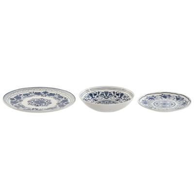 Serviesset Home ESPRIT Blauw Wit Porselein Arabisch 27 x 27 x 2 cm 18 Onderdelen