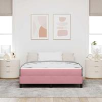 Boxspringbed met matras met matras Roze 160 x 200 cm Fluweel - thumbnail