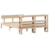 Bedframe zonder matras massief grenenhout 150x200 cm - thumbnail