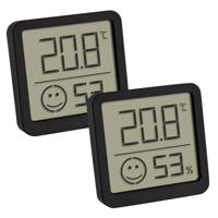 TFA Dostmann 2-pack 30.5053.01.02 Thermo- en hygrometer Zwart - thumbnail