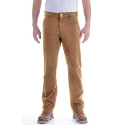 Carhartt Straight Fit Stretch Duck Dungaree Bruin Broek Heren 