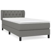 Boxspring met matras stof donkergrijs 80x200 cm - thumbnail