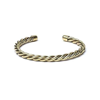 Gedraaide Armband - Messing & Goudkleurig - 7cm Gedraaide Armband - Messing & Goudkleurig - 7cm