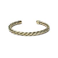 Gedraaide Armband - Messing & Goudkleurig - 7cm - thumbnail