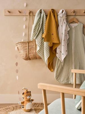 Set van 3 lange luiers in katoenen gaas SAVANA meerkleurig