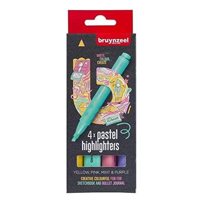Bruynzeel markeerstiften set pastel 4 kleuren