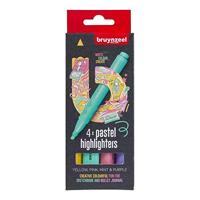 Bruynzeel markeerstiften set pastel 4 kleuren - thumbnail
