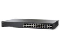 Small Business Smart Plus SG220-26P - Switch - Beheerd - 24 x 10/100/1000 (PoE+) + 2 x Gigabit SFP-combinatie - desktop, rack-uitvoering - PoE+ (180 W) - thumbnail