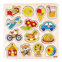 Goki houten noppenpuzzel - thumbnail